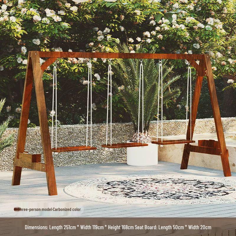 Outdoor Solid Wood Garden Swing Chair