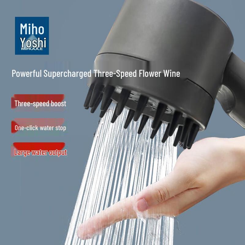 Meihuoji High-Pressure 3-Mode Shower Head