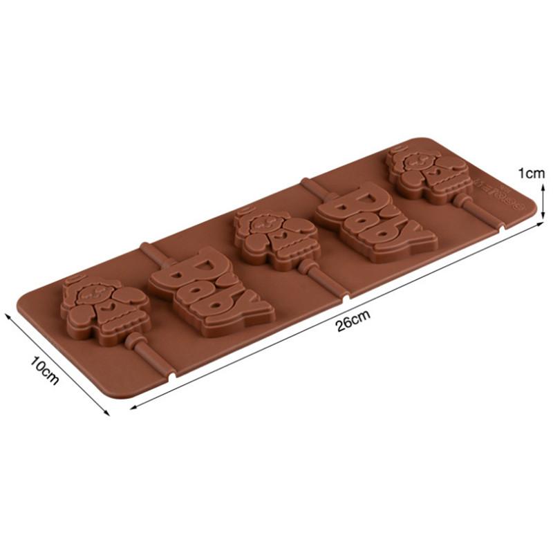 

Silicone Cartoon Chocolate Moulds DIY Lollipop Mold Kitchen Baking Tool Children Birthday Party Gift Decoration