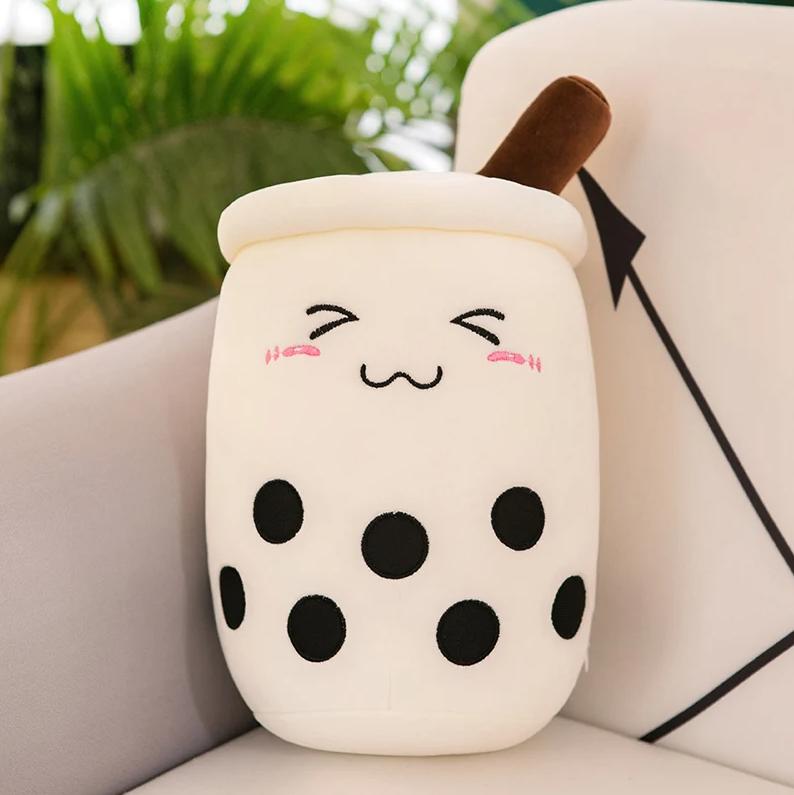 Kawaii Boba Frukt Bubble Tea Hele Serien Tegneserie Plysjleke Kosedyr Søt Mat Melkete Myke Leker Romdekor Pute Gaver