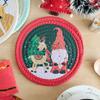 Anti-scalding Coaster Heat Insulation Pot Pad Christmas Woven Cotton Placemat  Table Decoration