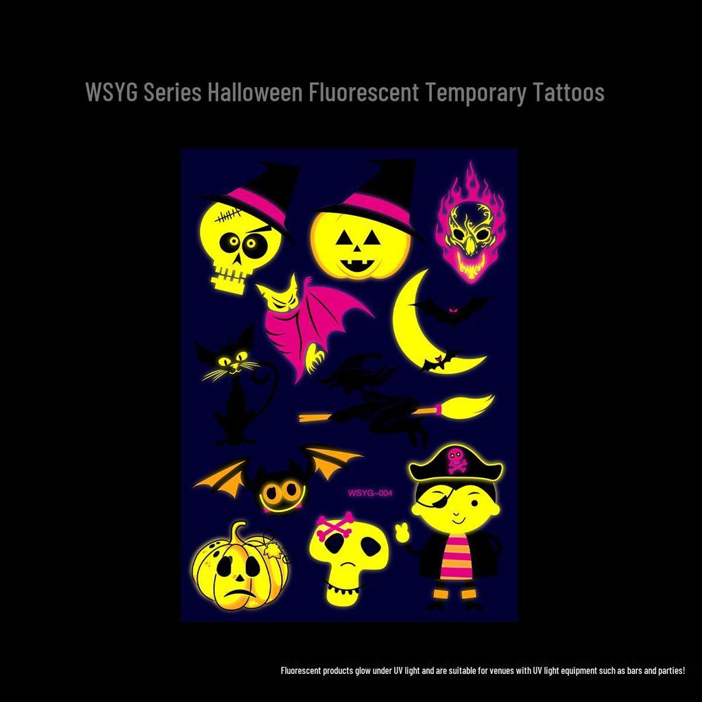 Creative Fluorescent Waterproof Full Arm and Face Tattoo Sticker