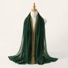 Golden Wave Modest Covering Scarf Chiffon Material Shawl Wrap New Eid al-Fitr Hijab  Arab Style