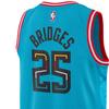 Nike Suns NBA Fan Edition City Jersey 2022-23 Season Bridges 25 Quick-Dry Printed Sports Breathable Basketball Tank Top Unisex Tops Blue DO9607-417