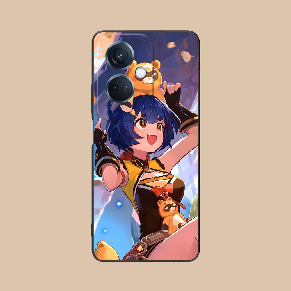 

Game GI Xiangling Matte TPU Mobile Phone Case for OPPO Find X9 X8 X7 X6 X5 X3 X2 Plus s Pro Ultra Lite Colorful Printing Cover OPPO Find X2 Pro