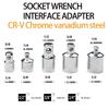 6Pcs Drive Socket Converter Wrench Transform Joint 1/4" 3/8" 1/2" Ratchet Wrench Adapter Chrome Vanadium Sleeve