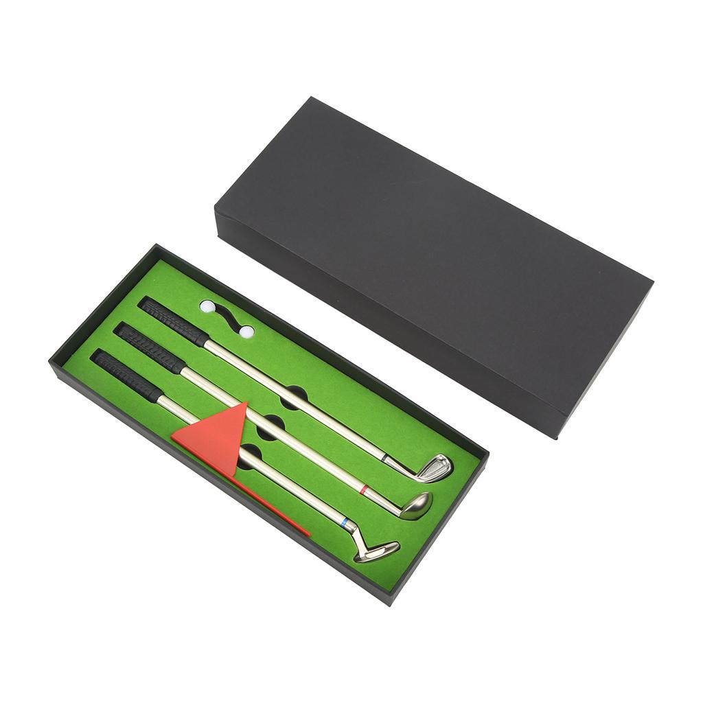 Set Regalo Penna da Golf Inclusa Mini Penna a Sfera con Bandierina Scatola Portaoggetti per Appassionati di Golf