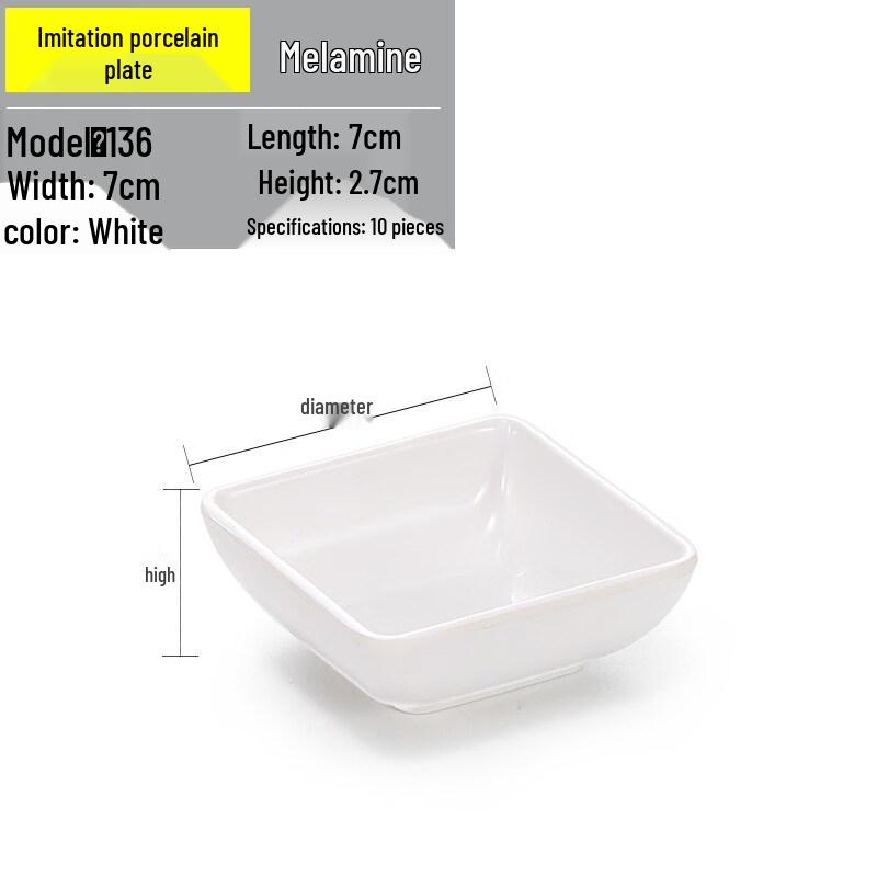 Melamine 3-Compartment Round Dumpling Dish Set