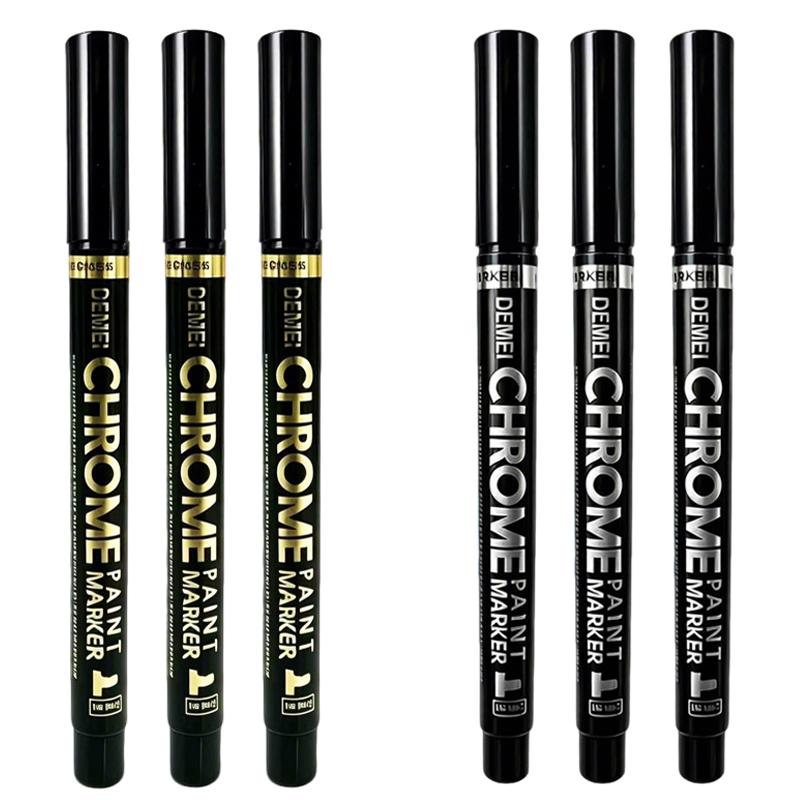 1-20Pcs Mirror Marker Pen DIY Reflective Paint Pens Mirror Markers Chrome Gold SILVER Marker Signature Car Styling Art Craftwork