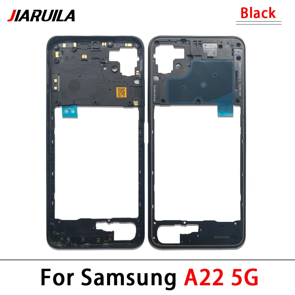 For Samsung A22 5G A226B / A22 4G A23 5G Housing Middle Frame Case Middle Frame Bezel Plate Replacement Parts With Side Key