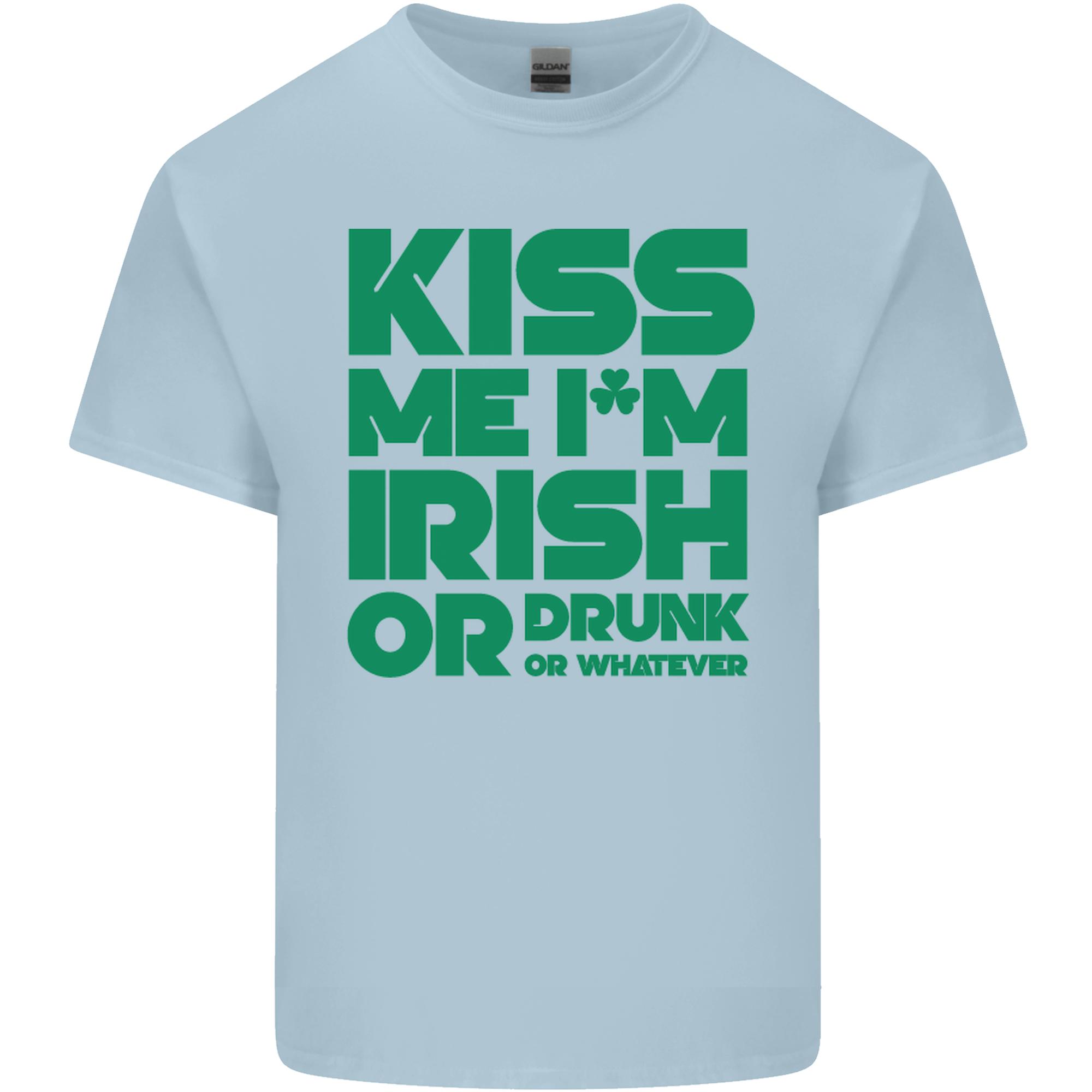 Kiss Me Im Irish or Drunk St Patricks Day Unisexs Light Cotton TShirt S