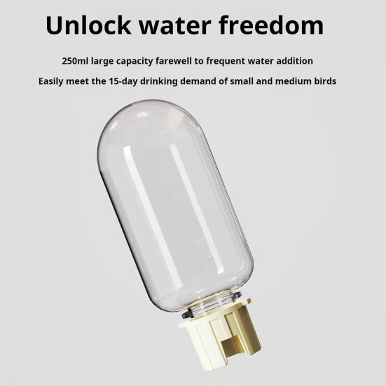 250ml Otomatik Kuş Suluk Kütük Şekli Papağan Su Dispenseri Muhabbet Kuşu Kafesi Asılı İçme Cihazı Küçük Evcil Hayvanlar için Muhabbet Kuşu Cennet Papağanı Kanarya