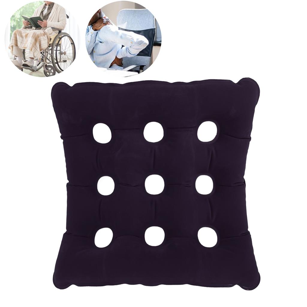 Inflatable Cushion Thickened Flocking Anti Decubitus Cushion Breathable   Seat Cushion for Car   Wheelch