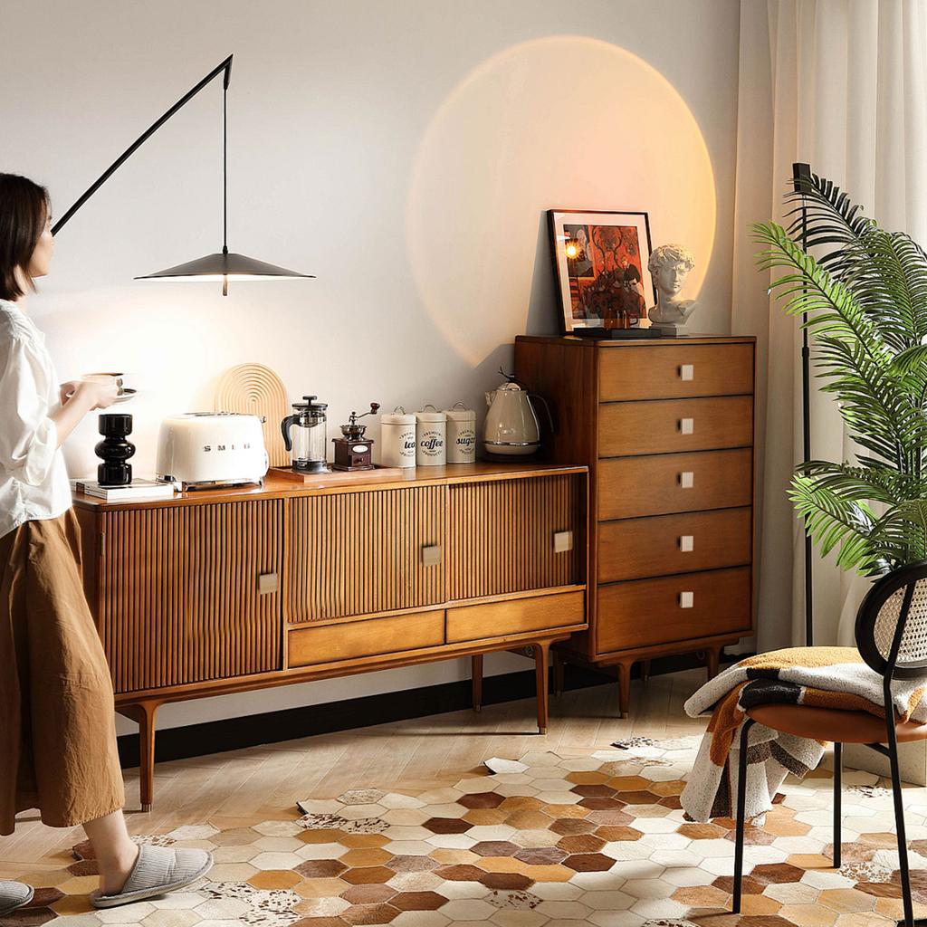 Rectangle Single-hole Cabinet Door Handles Walnut and Beech Wardrobes Cupboards Handle Drawers Knob Furniture Hardware