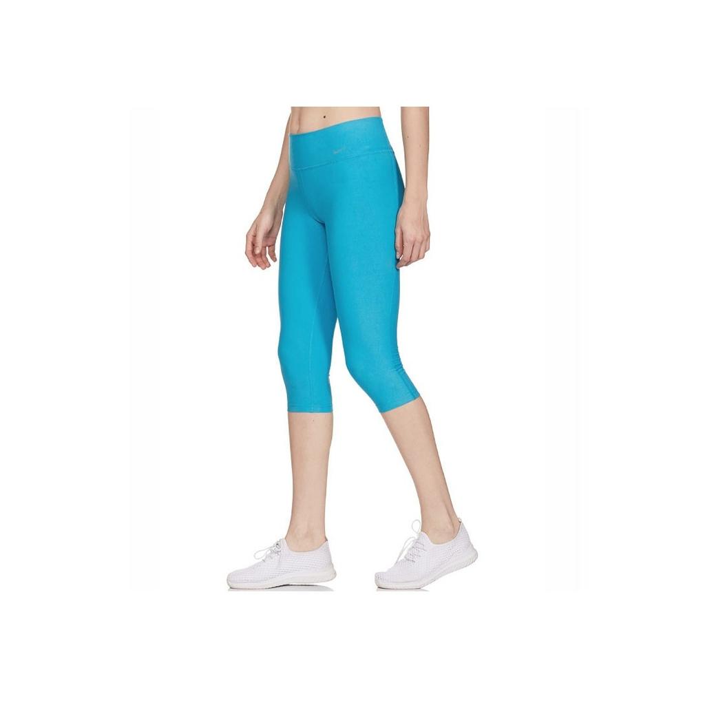 Nike Solid Color Quick-Dry Three-Quarter Sports Leggings Women Leggings Blue 548502-407