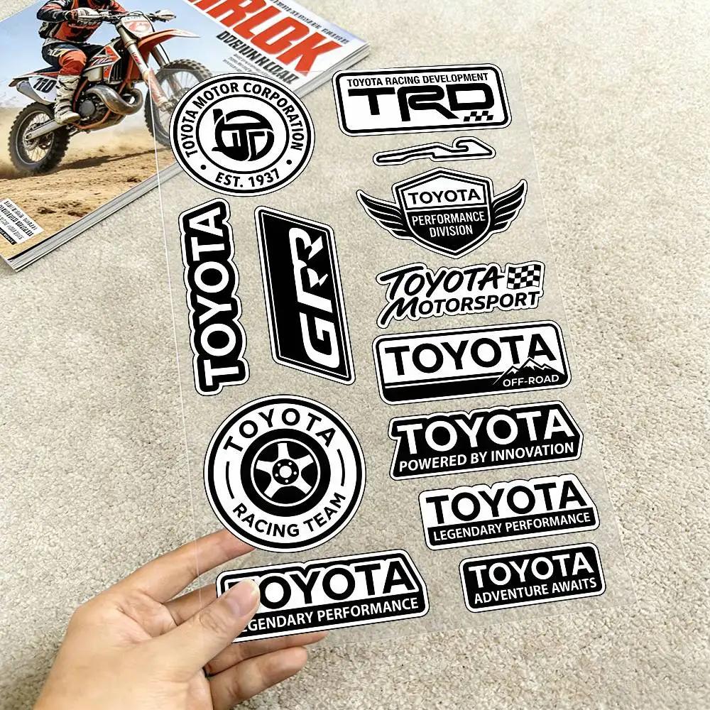 FOR TOYOTA TRO GR High Visibility Reflective Waterproof Decal Scratch Hide Sticker Fit Car Motorcycle Helmet Refrigerator