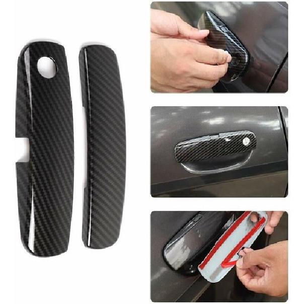 Car Door Handle Trim Cover Accessories for Dodge Challenger 2012-23 Carbon Fiber