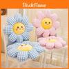 Modern Floral Cushion With Embroidered Grid Fabric For Bedroom Decor And Living Room Comfort