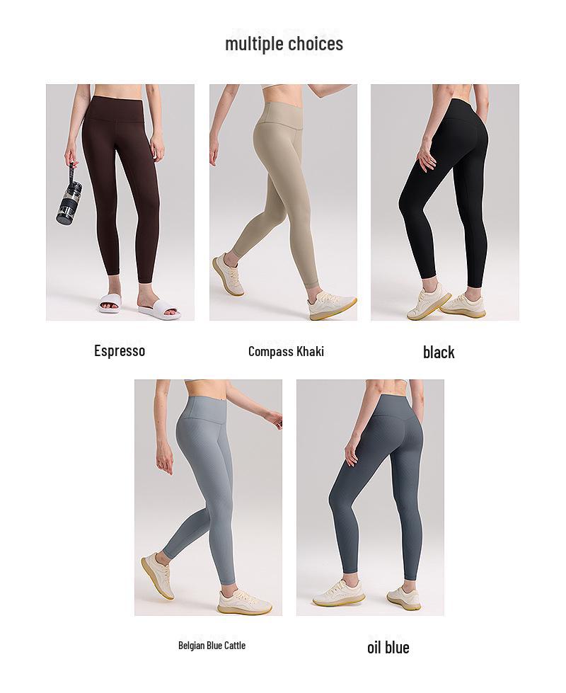 Ribbed 24" Women's Yoga Pants - Hip Lift, Breathable, Quick-Dry, Running & Tummy Control Leggings.