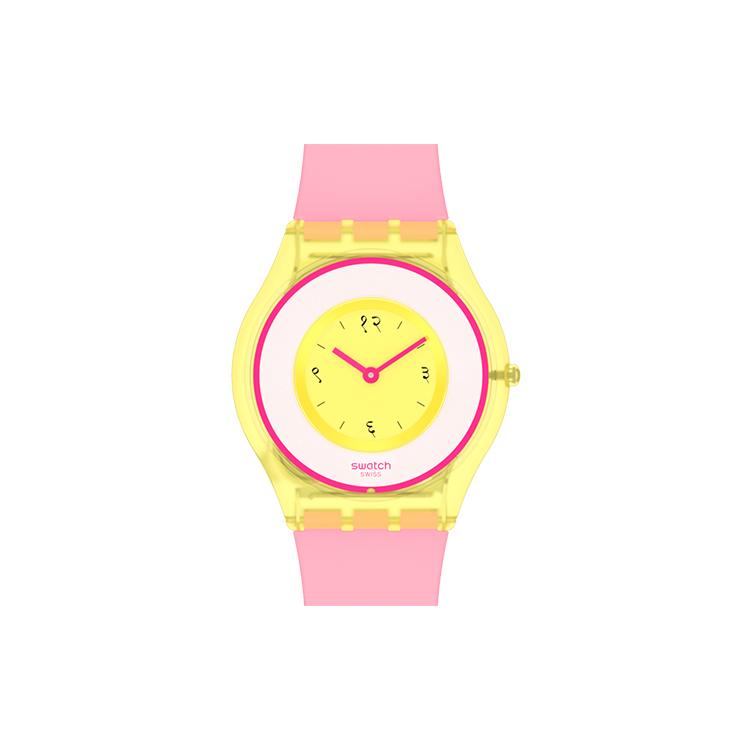 SWATCH Unisex 34mm Yellow Watch SS08Z101 SS08Z101 Rose Saree