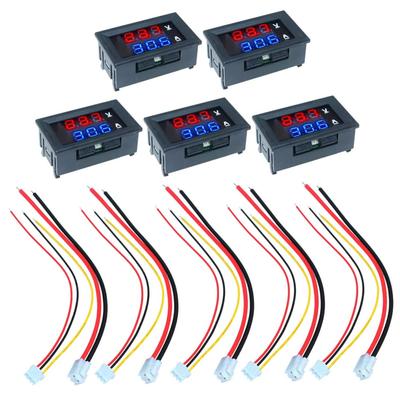 LALADEFIEE 5pcs Voltage and Current Voltage Tester Digital Ammeter Car Digital Voltmeter Led Panel