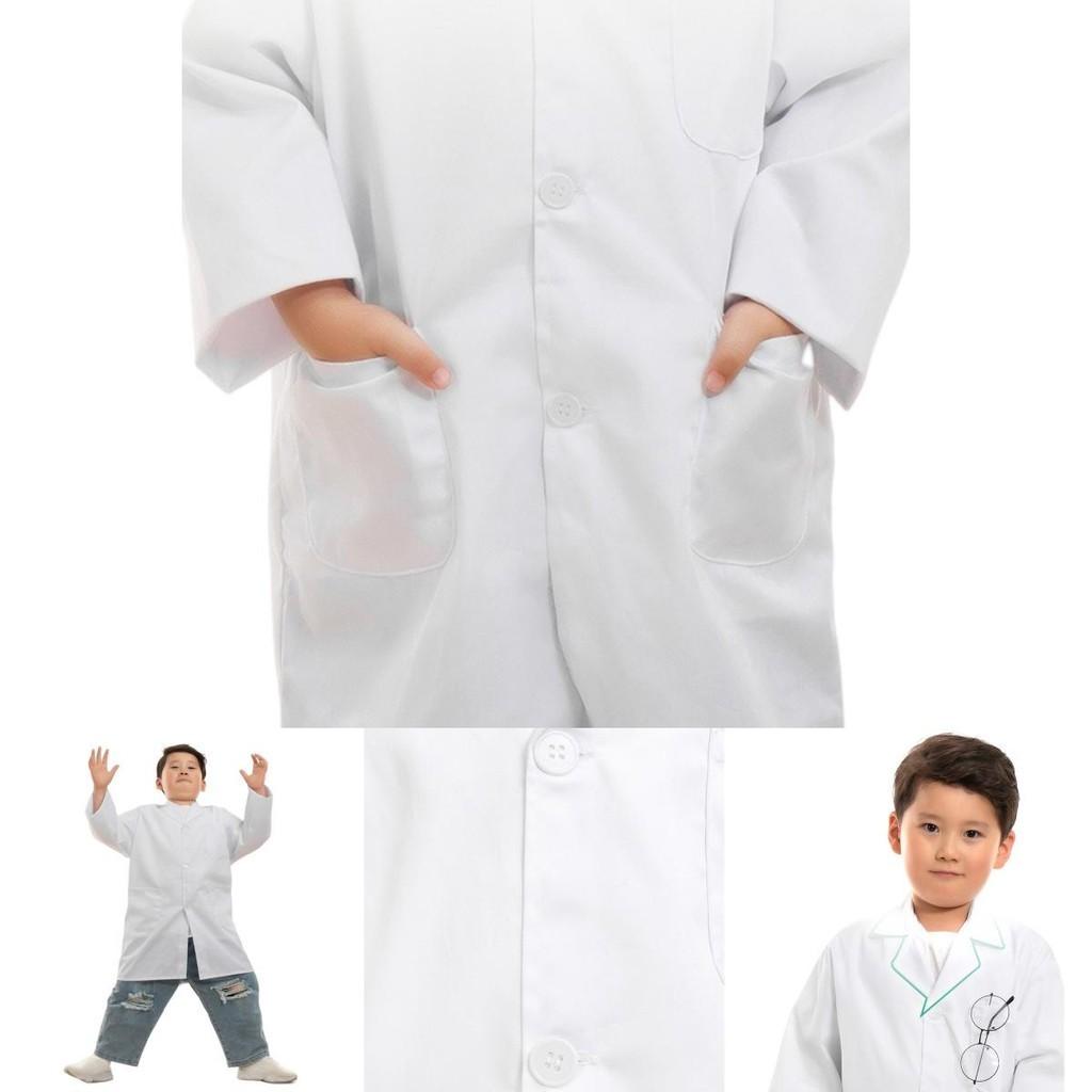 White Lab Coat For Kids Breathable And Comfortable Perfect For School Or Play