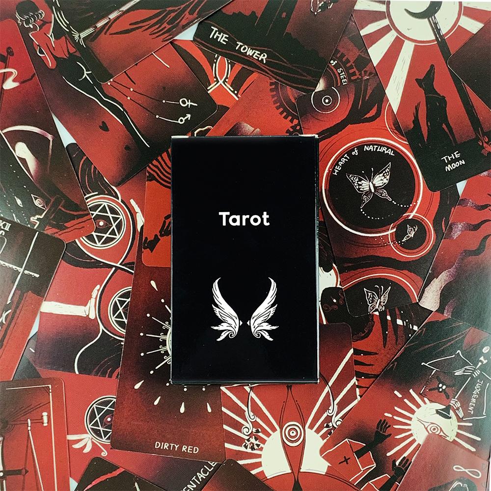 Tarot Deck 78 Pcs Tarot Cards Channel Energy Through Bold Strokes and Striking Contrasts Tarot Deck Family Gathering Cards Game