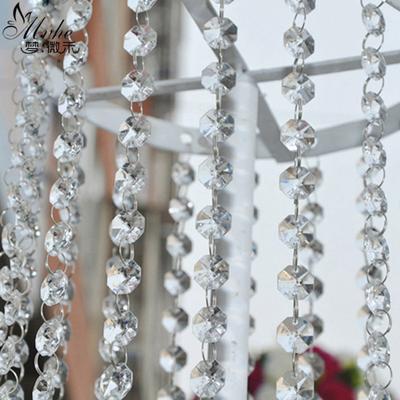 100cm Faux Crystal Octagonal Beads Pendant DIY Curtain Lamp Chandelier Decor