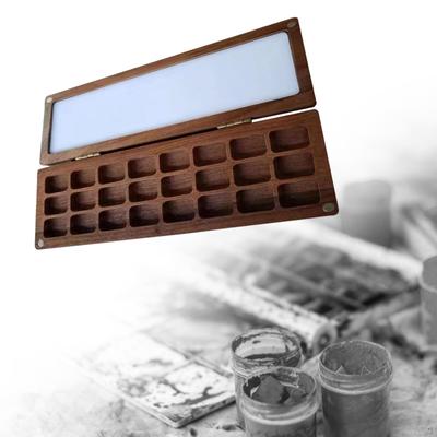 Wooden Palette with Cover, Watercolor Case for Artist Student Painting Mixing