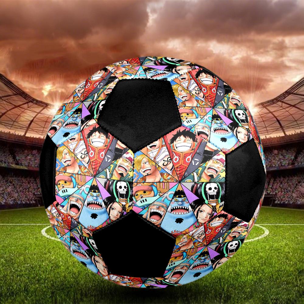 1pc Anime One Piece Football Soccer Ball Size 5 Indoor Soccer Ball Fashion Colorful  Backyard Game -Great For Sports Fans Gift HE54