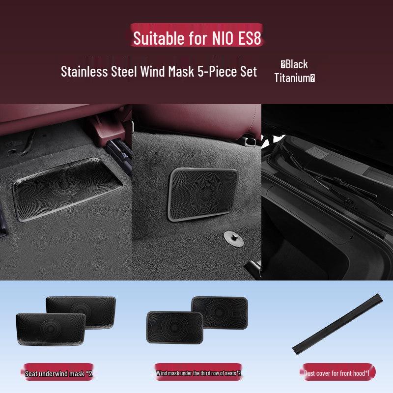 Under-Seat Air Vent Protector for 26 NIO ES8 Models - Rear AC Anti-Clog Cover Interior Accessory