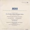LP Record JOHANN SEBASTIAN BACH  WOLFGANG SC  Konzerte Fr Violine Streicher Und 14086APM Archiv Produkti 1957 Germany Classical Used