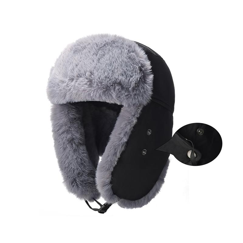 Winter Thick Bomber Hat Men's Velvet Warm Ear Protection Cap Outdoor Cycling Mountaineering Wind-Proof Cap