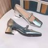 Mode 2025 Neue Frühling Herbst Ballerinas Damenschuhe Mode Flach Schnalle Damen Komfort Eckige Zehen Ballerinas