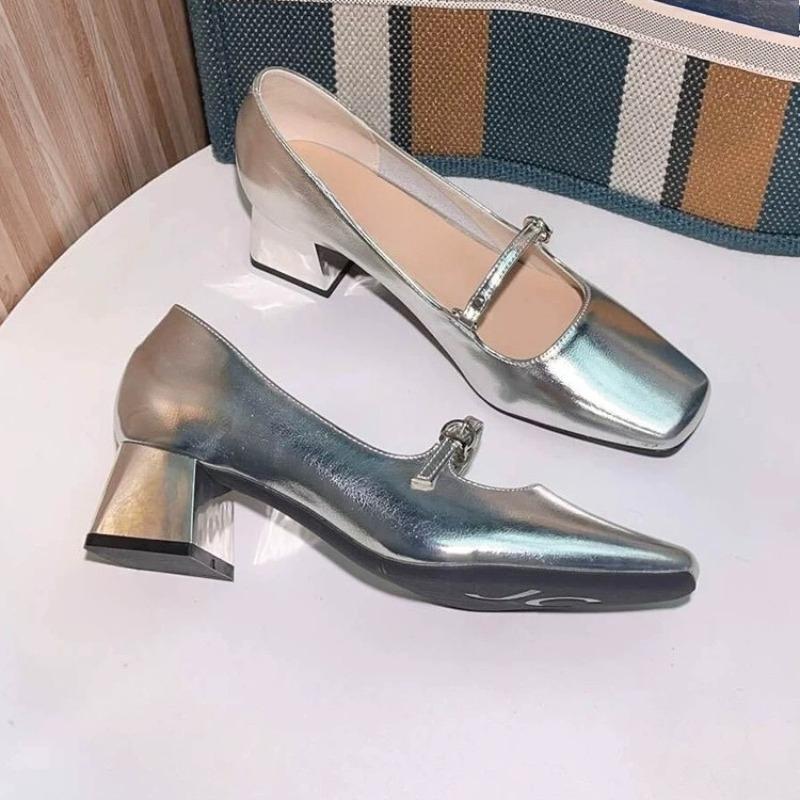 Mode 2025 Neue Frühling Herbst Ballerinas Damenschuhe Mode Flach Schnalle Damen Komfort Eckige Zehen Ballerinas