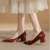 Embroidered single shoes women's new light-colored dress women's shoes are not tired of cheongsam high heels
