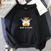 Hamster Print Hoodies Spring Autumn Kawaii Graphic Sweatshirts Harajuku Men's Clothing Oversized Woman Cartoon Sweatshirt