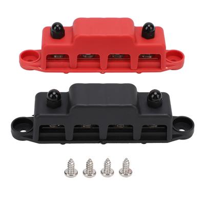 DC Samlingsskena Fördelningsblock 12V till 48V 250A Samlingsskenalåda med 4 X M8 Terminalbultar Hög Effekt