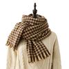Scarf women's 2025 new medium and long thickened warm plaid imitation cashmere scarf sweet shawl scarf