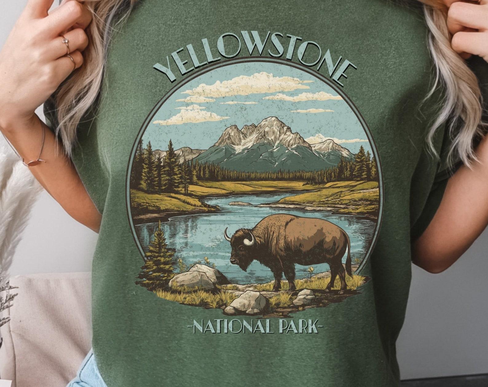 Vintage Yellowstone National Park T-Shirt: Retro US Parks Tee S