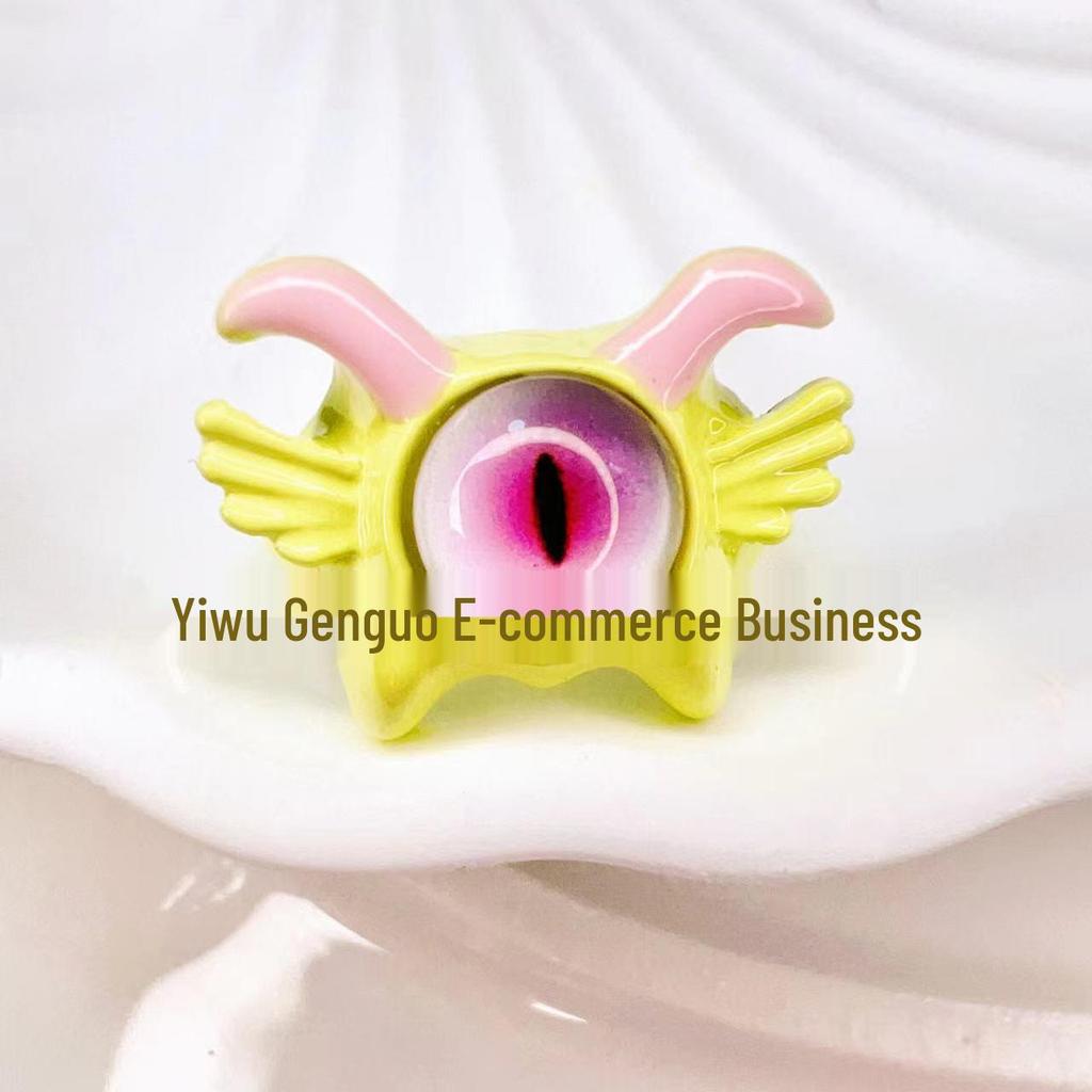2024 Dopamine Little Devil Cartoon Ring - Childlike Monster Design for Students & Couples