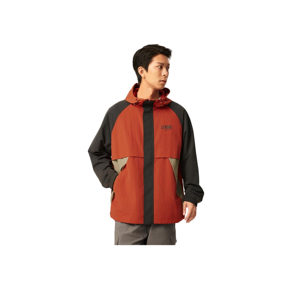 Li Ning Sports Lifestyle Series Hooded Logo Letter Windbreaker Men Outerwear AFDVE63-6