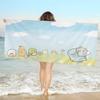 Cartoon Pink Sumikko Gurashi Microfiber Blanket Quick Drying Beach Towels Oversized Printing Super Absorbent Pool Towel Blanket
