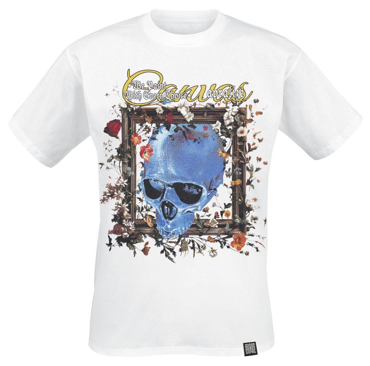 

Bring Me The Horizon Blue Skull Floral Frame Capitalize Print Cotton TShirt Metalcore Streetwear Unisex Crew Neck Tee 4XL