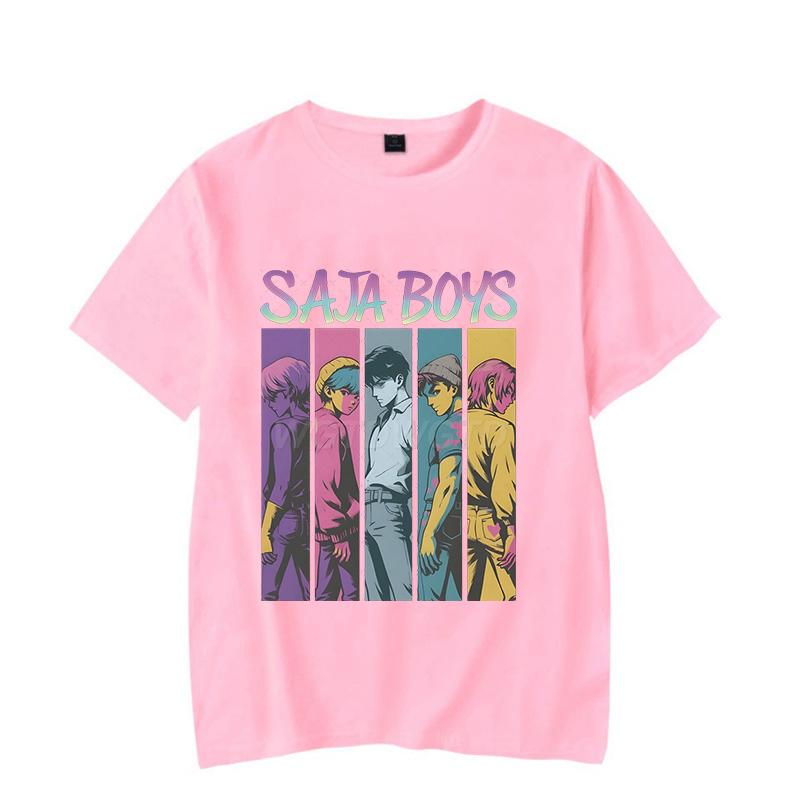 Fashion KPop Demon Hunters Jinu Tshirt Saja Boys Short Sleeve Men Women Tees Casual Crewneck Anime KPop Demon Hunters T-shirts