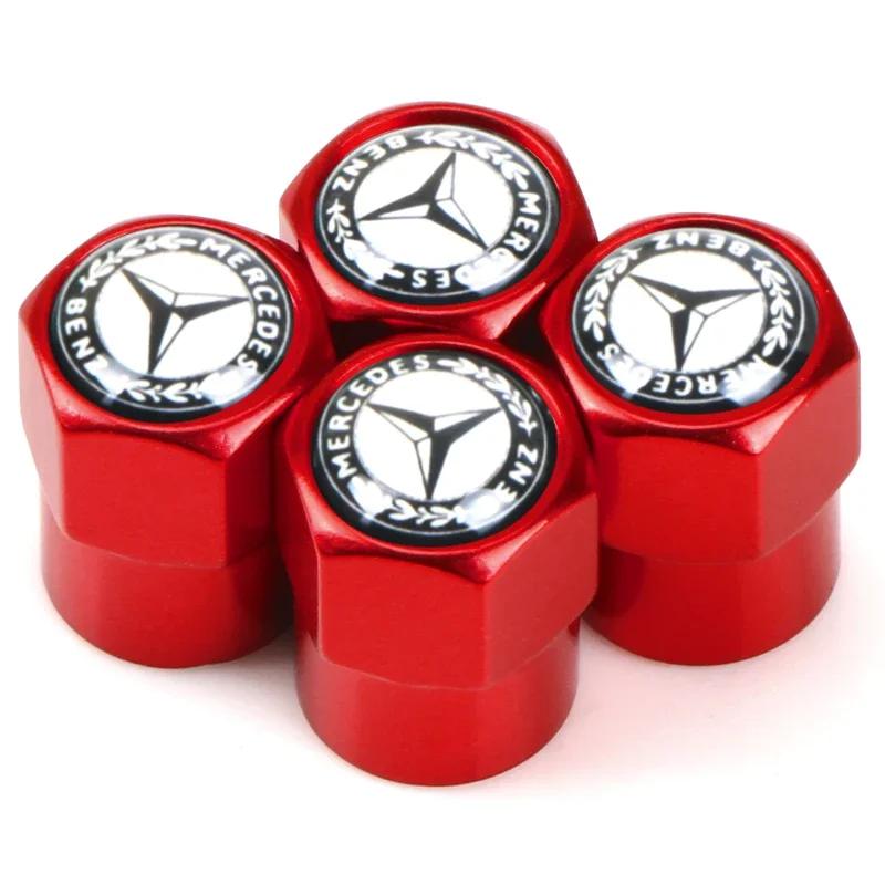 AABIC1 Car Tire Valve Stems Cap Knurling Style Tire Valve Cap Tire Wheel Stem Air Valve Cap For Mercedes Benz W211 W204 W210 CLA GLA1