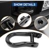Front Tow Hooks Ring Compatible with 2007-2019 Chevy Silverado GMC Sierra 1500 Front Lower Bumper Trailer Ring Replace 84072463 Black 2Pcs