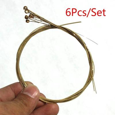 6 Pcs/set  2018 Newest Acoustic Guitar Steel Strings Gauge Set of Wooden Guitar Guitar Strings  Brass