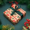5Pcs Christmas Wrapping Paper Gifts Wrapping Paper Diy Packing Craft Cartoon Printed Kraft Paper Xmas Wedding Party Decor Paper