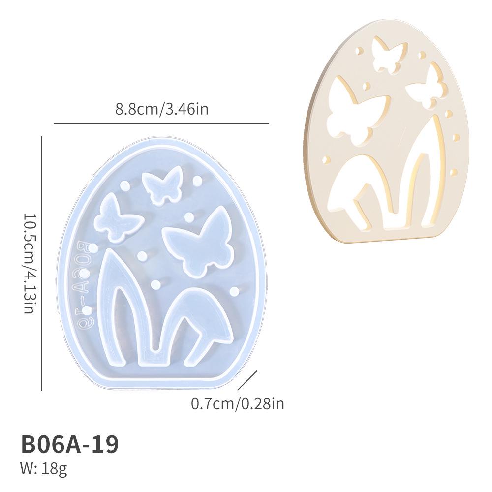 Treasure Bowl Easter Egg Rabbit Plaster Mold: DIY Hollow Rabbit Lamp Silhouette Decoration.
